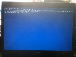 Acer Aspire- Blue Screen of Death